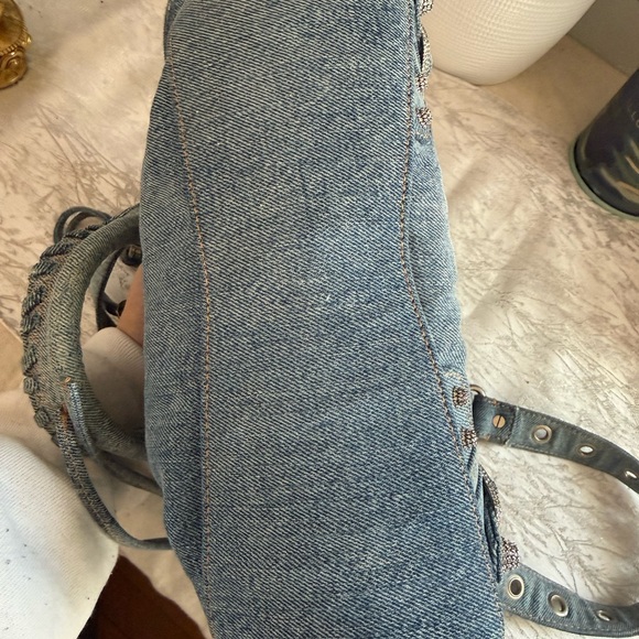 Balenciaga Blue Denim XS Crystals Neo Cagole Bag - Picture 3 of 15